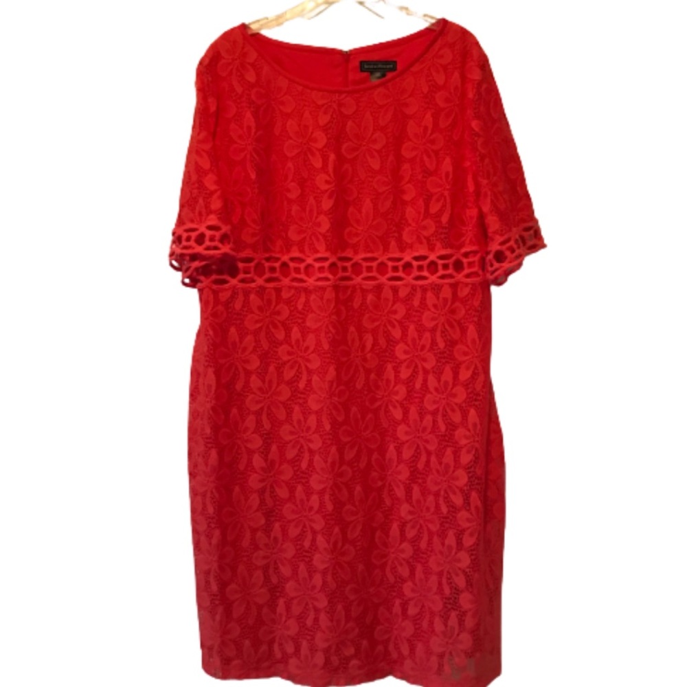 Jessica Howard orange flower lace dress